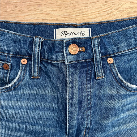 Madewell Stretchy Blue Denim Wide leg crop Women's Jeans - Picture 2 of 10